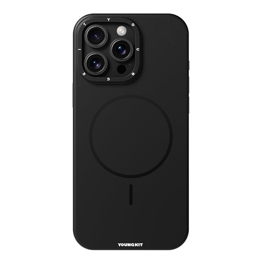 Apple iPhone 16 Pro Max Kılıf M-safe Şarj Özellikli Youngkit Dynamag Serisi Kapak Siyah