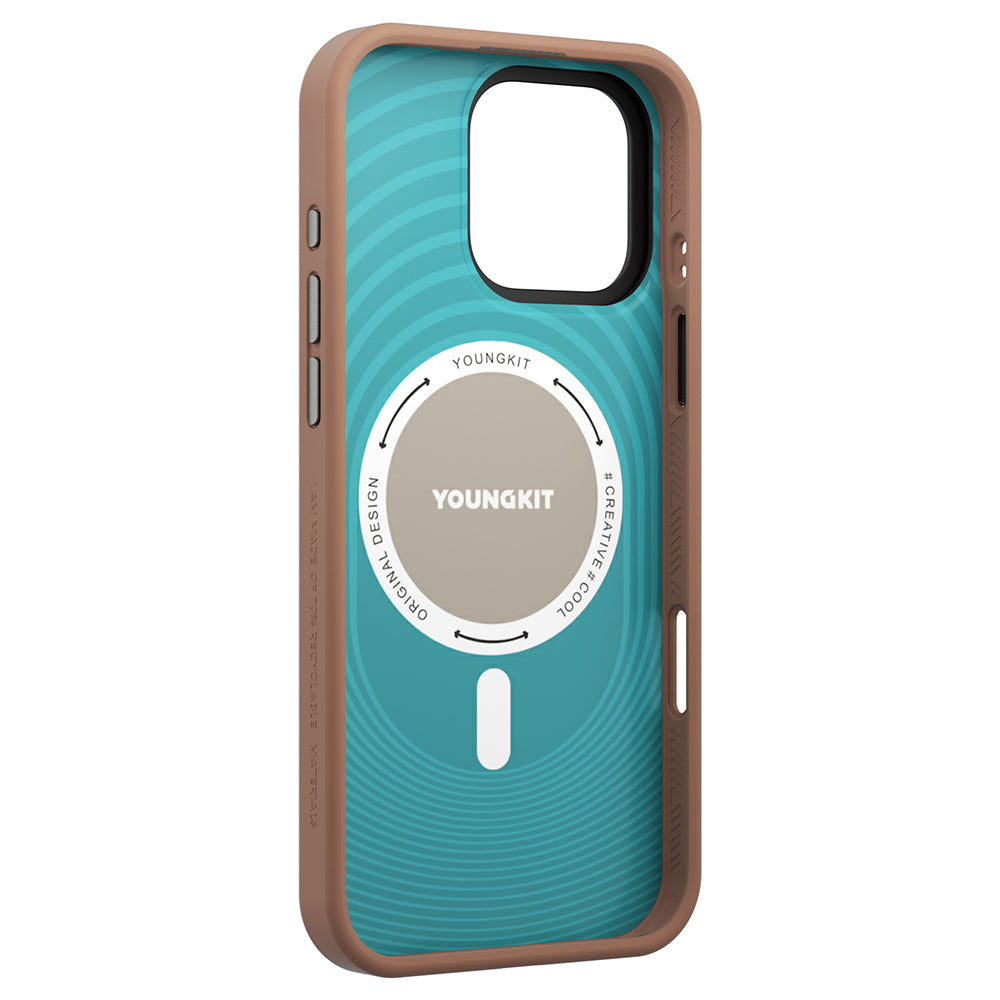 Apple iPhone 16 Pro Max Kılıf M-safe Şarj Özellikli Youngkit Dynamag Serisi Kapak Siyah