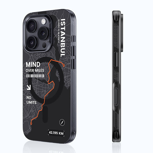 Apple iPhone 16 Pro Max Kılıf M-safe Şarj Özellikli Benks City Serisi Kapak Mavi