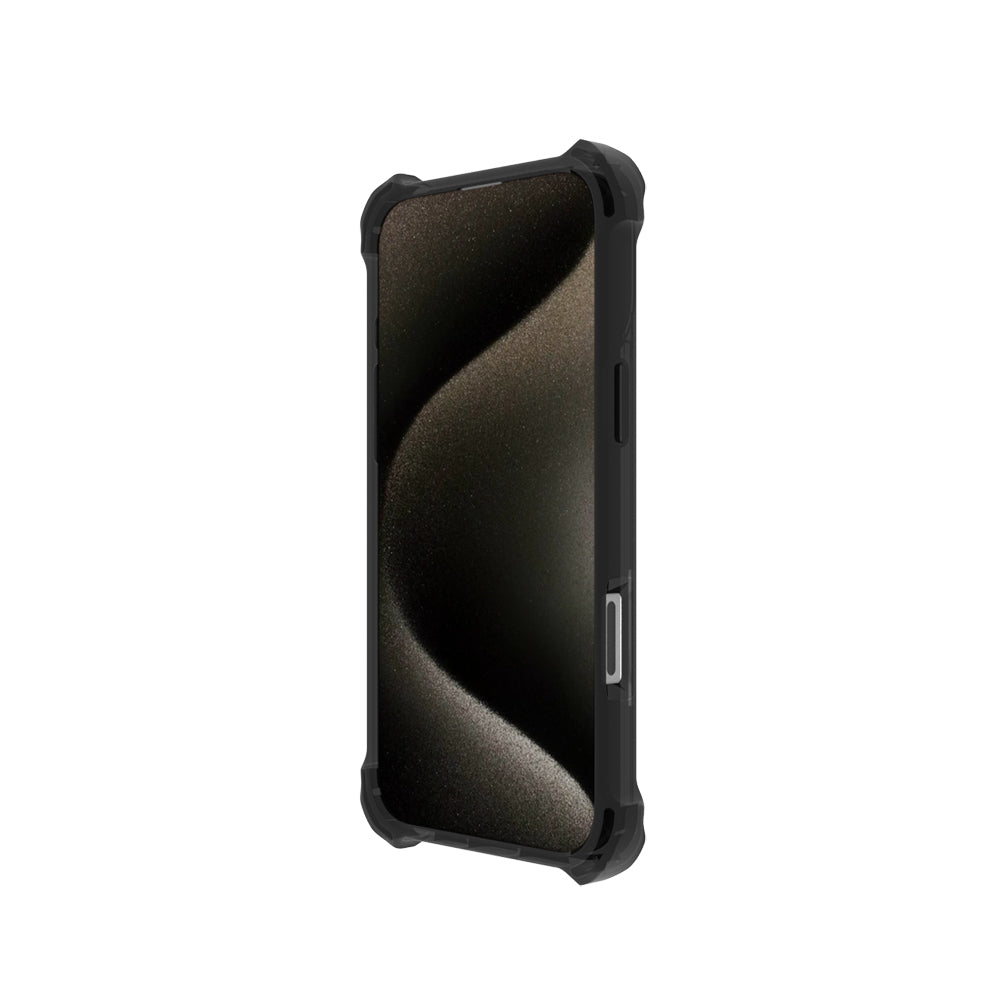 Apple iPhone 16 Pro Max Kılıf M-safe Şarj Özellikli Raptic Dual Serisi Şeffaf Standlı Kapak Siyah