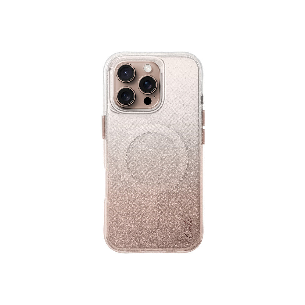 Apple iPhone 16 Pro Max Kılıf M-safe Şarj Özellikli Simli Arka Yüzey Askı Aparatlı Coehl Lumino Kapak