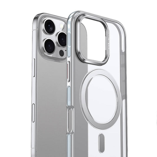 Apple iPhone 16 Pro Max Kılıf M-safe Şarj Özellikli Wlons Standlı Efsane Kapak Siyah