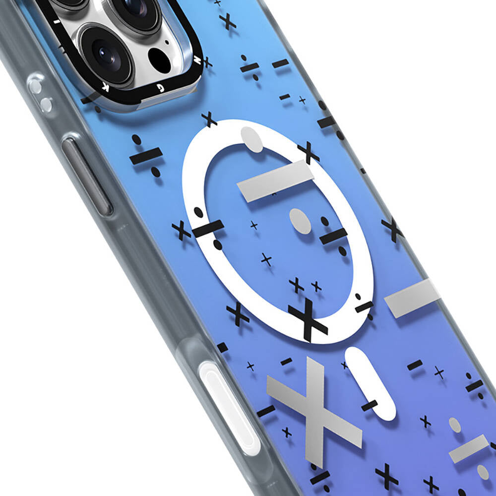 Apple iPhone 16 Pro Max Kılıf M-safe Şarj Özellikli Youngkit Mathematical Serisi Kapak Gümüş