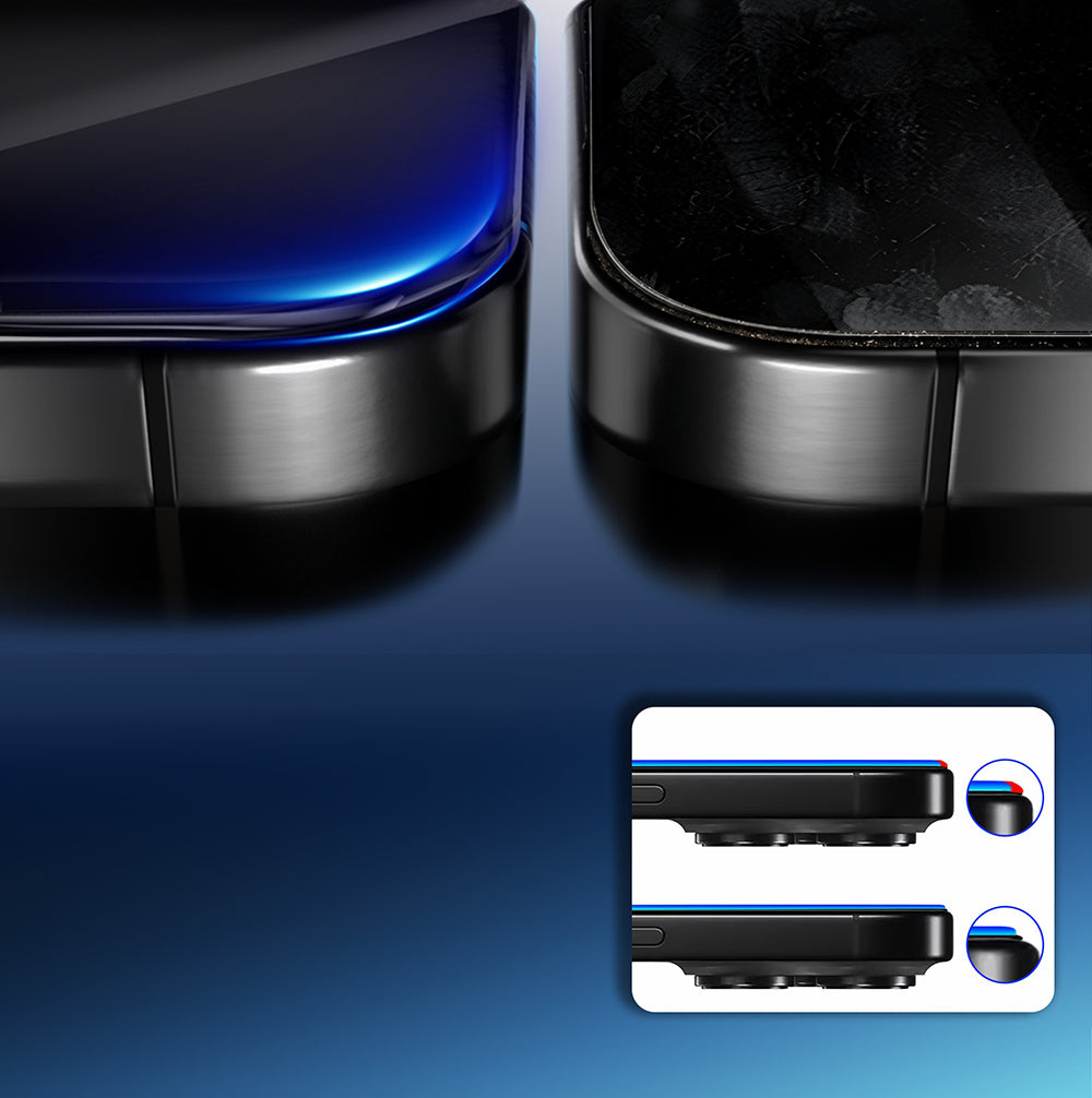 Apple iPhone 16 Pro Mohseven Safir Coating 3D Glue Privacy Hayalet Temperli Cam Ekran Koruyucu Siyah