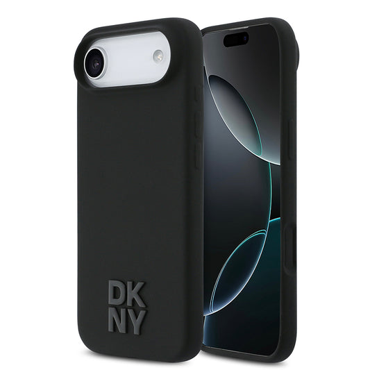 Apple iPhone 17 Air Kılıf DKNY Orjinal Lisanslı M-safe Şarj Özellikli Metal Logolu Silikon Kapak