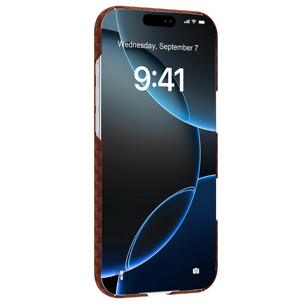 Apple iPhone 17 Air Kılıf M-safe Şarj Özellikli Raptic Aramid Skin Origin Serisi Kapak Kahverengi