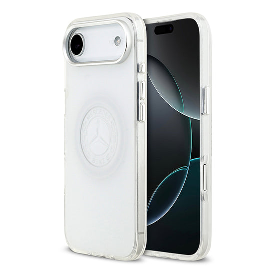 Apple iPhone 17 Air Kılıf Mercedes Benz Orjinal Lisanslı M-safe Şarj Özellikli Buzlu PC Nostaljik Yıldız Dizayn Kapak Siyah
