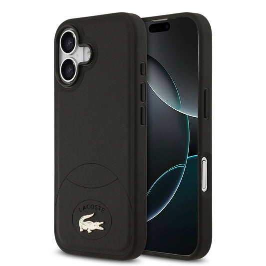 Apple iPhone 17 Kılıf Lacoste Orjinal Lisanslı M-safe Şarj Özellikli PU Deri Tasarımlı Metal Logolu Kapak Yeşil