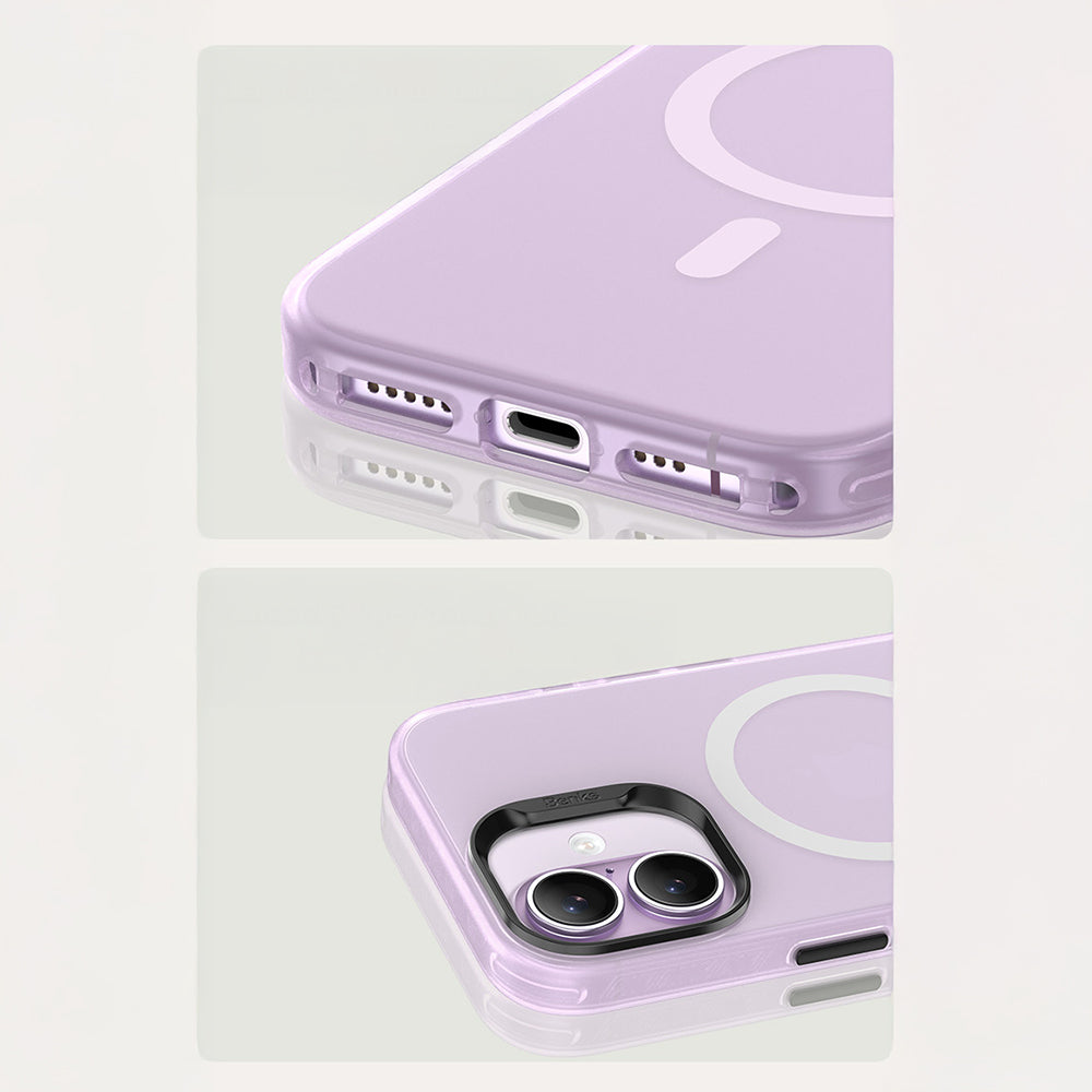 Apple iPhone 17 Kılıf M-safe Şarj Özellikli Benks Lucid Armor Kapak Beyaz