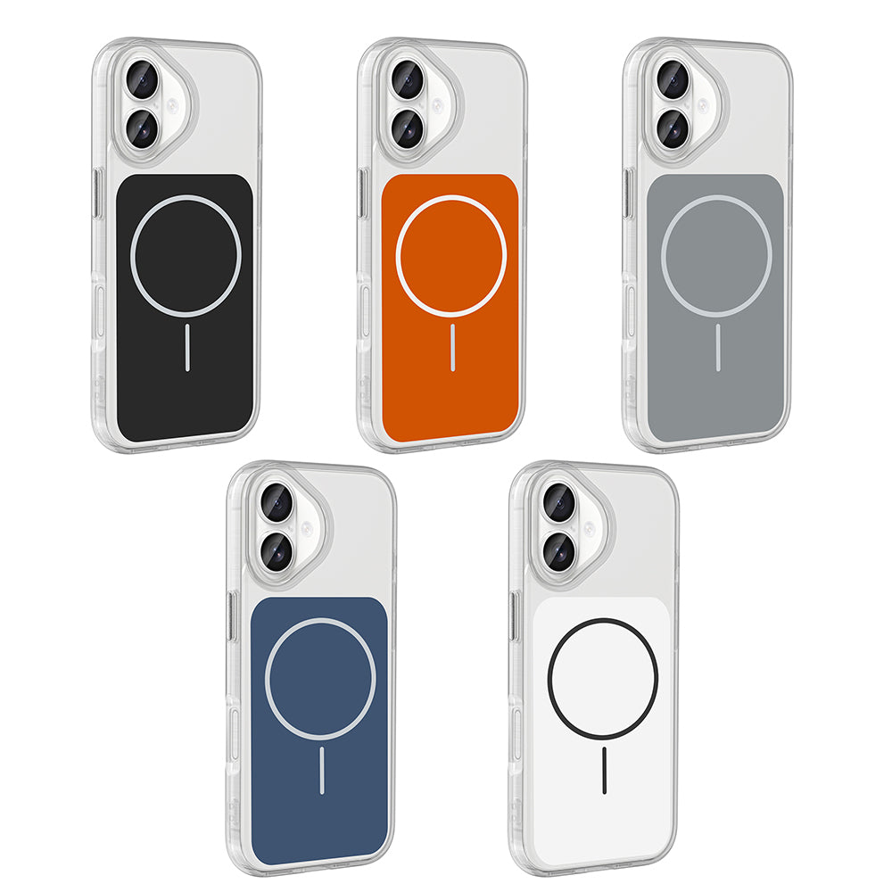 Apple iPhone 17 Kılıf Metal Buton Tasarımlı Zore İkonik Sert Silikon Kapak Mavi