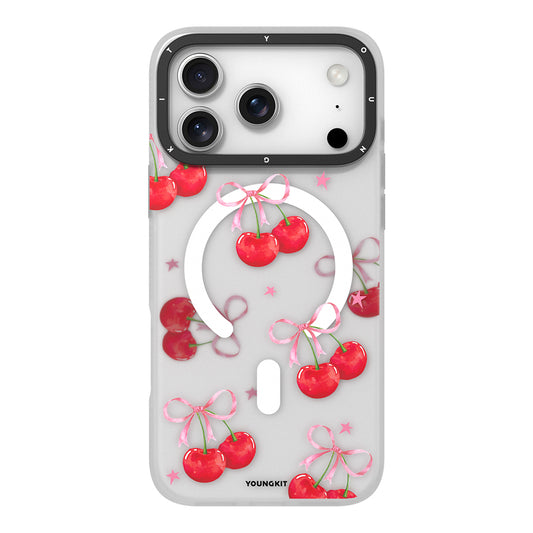 Apple iPhone 17 Pro Kılıf M-Safe Şarj Özellikli Airbagli Çift Katmanlı Youngkit Sweathart Serisi Kapak Gri