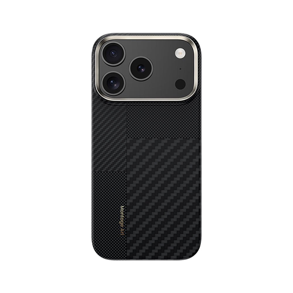 Apple iPhone 17 Pro Kılıf M-safe Şarj Özellikli Karbon Fiber Benks Montage ArmorAir Kevlar Kapak