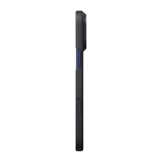 Apple iPhone 17 Pro Kılıf M-safe Şarj Özellikli Lumintex Teknolojili Fosforlu Aramid Karbon Fiber Pitaka Tactile Woven Aries Serisi Kapak