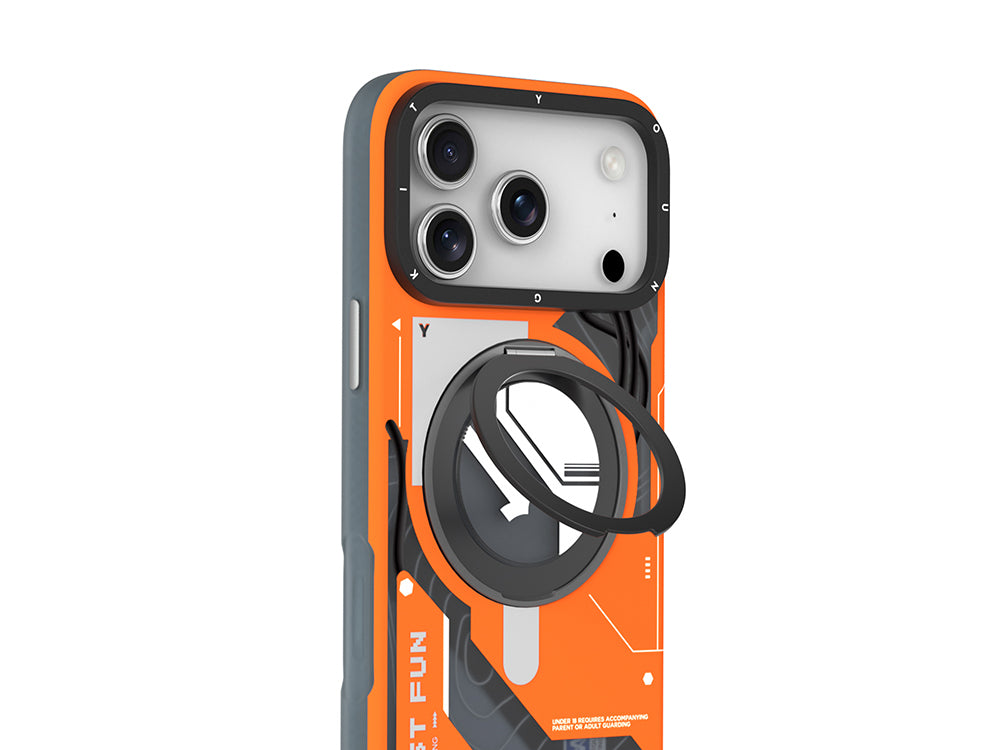 Apple iPhone 17 Pro Kılıf M-safe Şarj Özellikli Youngkit Starship Serisi Kapak Mavi