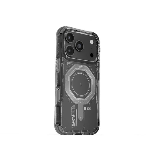 Apple iPhone 17 Pro Kılıf SkinArma M-safe Şarj Özellikli Airbag Tasarımlı Magma Kapak Turuncu