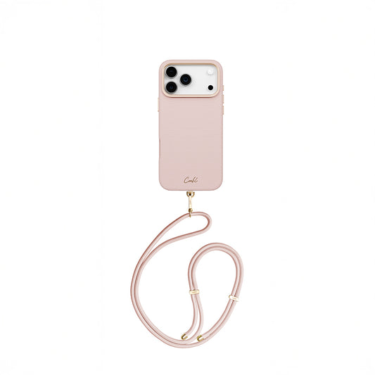 Apple iPhone 17 Pro Max Kılıf M-safe Şarj Özellikli Askı İpli Coehl Mirelle Kapak Kahverengi