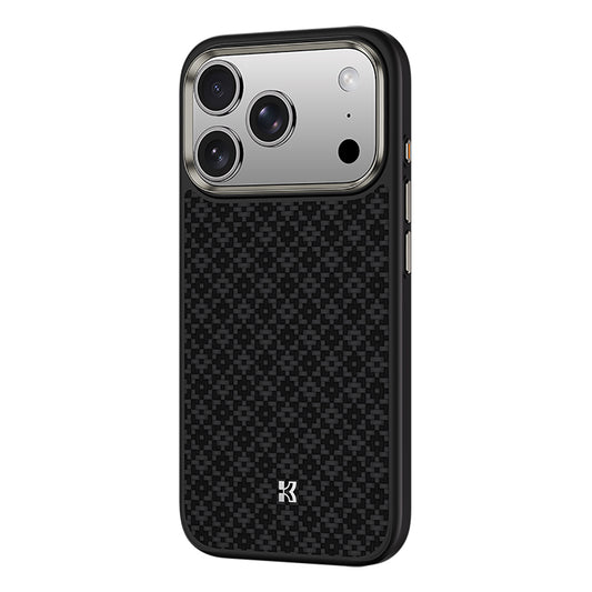 Apple iPhone 17 Pro Max Kılıf M-Safe Şarj Özellikli Benks ArmorPro ArmorGrid Serisi Kevlar Kapak Mavi