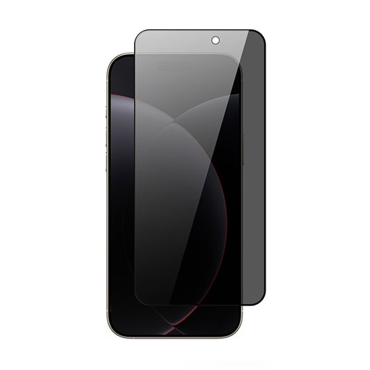 Apple iPhone 17 Pro Max Zore Rika Premium Privacy Temperli Cam Ekran Koruyucu Siyah