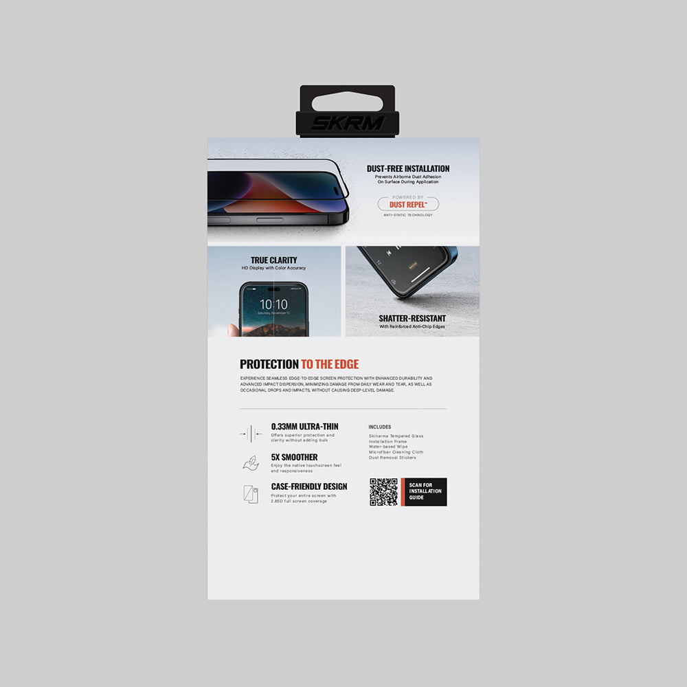 Apple iPhone 17 Skinarma 0.33mm Antidust True Clear Cam Ekran Koruyucu Şeffaf
