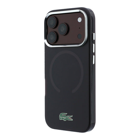 Apple iPhone 18 Pro Kılıf Lacoste Orjinal Lisanslı M-safe Şarj Özellikli Lake Timsah Logolu IML Frosted Kapak