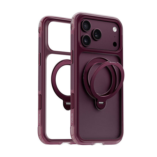 Apple iPhone 18 Pro Kılıf Wiwu AS-203 AeroShield Ultra Serisi M-safe Şarj Özellikli Airbag Tasarımlı Standlı Kapak