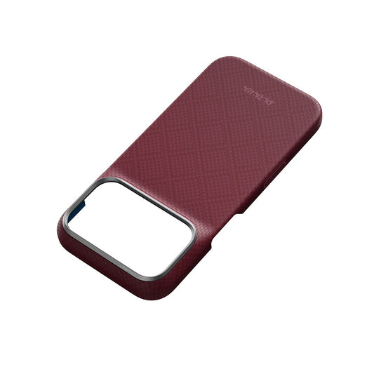 Apple iPhone 18 Pro Max Kılıf M-safe Şarj Özellikli Aramid Karbon Fiber Pitaka Argyle Serisi Kapak