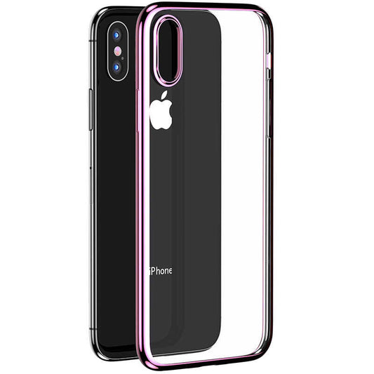 Apple iPhone X Benks Magic Glitz Ultra-Thin Transparent Protective Soft Kapak Siyah