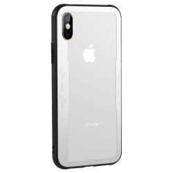 Apple iPhone X Kılıf Benks Shiny Glass Series Gümüş