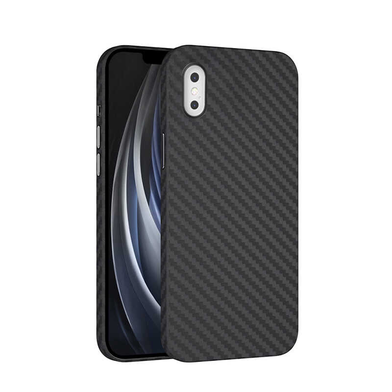 Apple iPhone XS 5.8 Kılıf Wiwu Skin Carbon PP Kapak Siyah