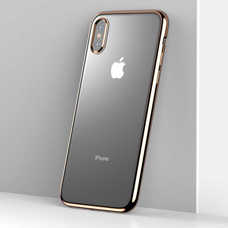 Apple iPhone XS Max 6.5 Benks Magic Glitz Ultra-Thin Transparent Protective Soft Kapak Rose Gold