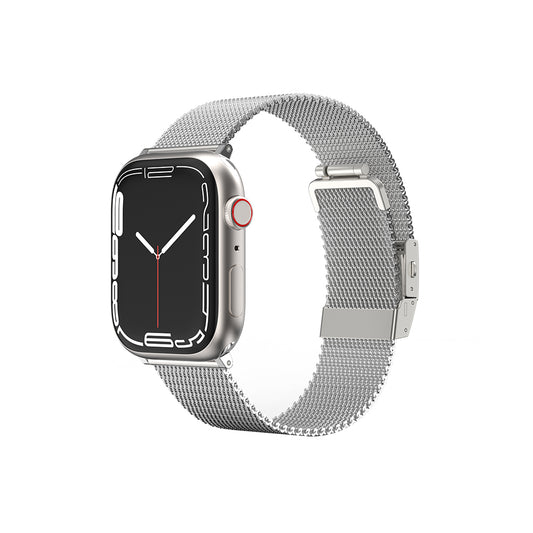 Apple Watch 10 42mm Amazingthing Titan Metal Hasır Kordon Siyah