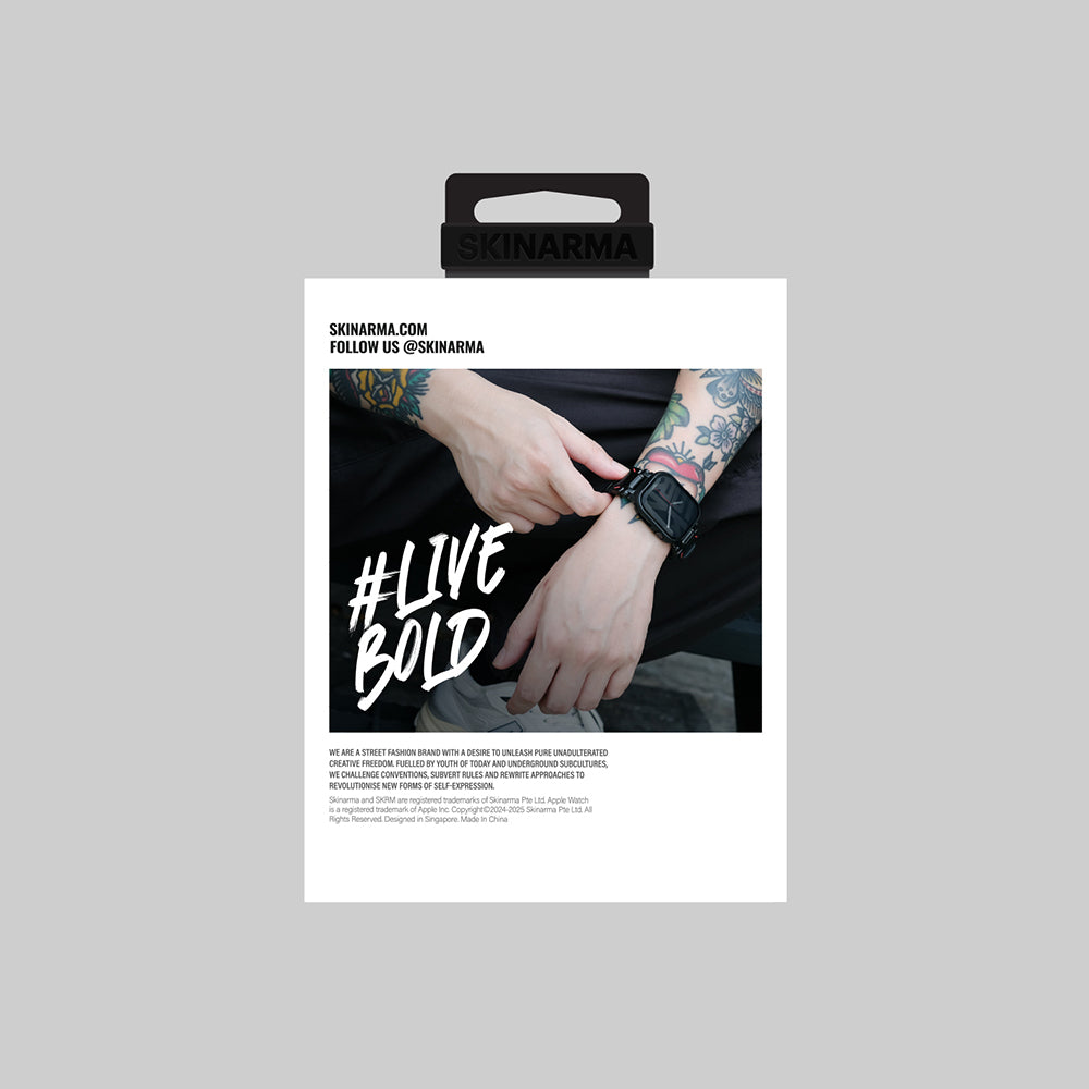 Apple Watch 10 42mm Skinarma Gado Sert Silikon Kasa ve Ekran Koruyucu Siyah