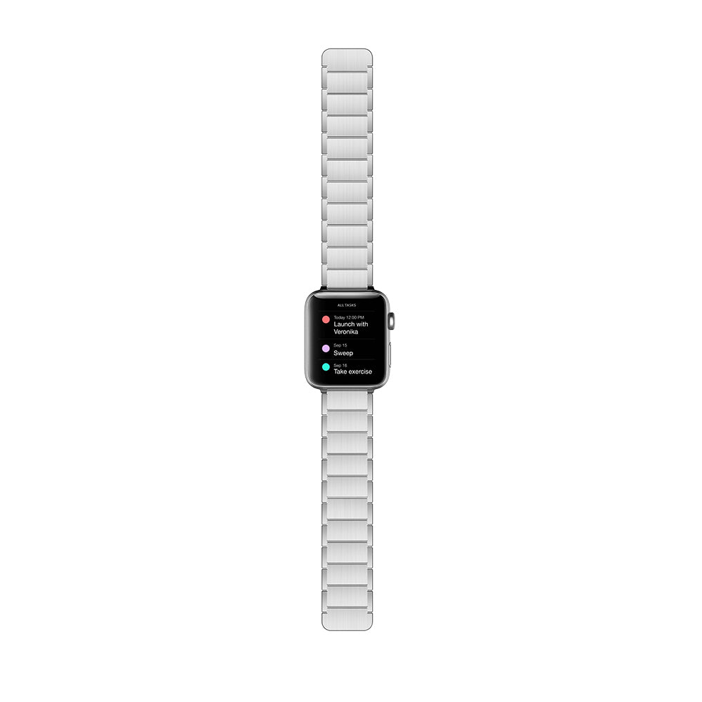 Apple Watch 40mm Raptic Classic Serisi Magnetik Metal Kordon Gümüş