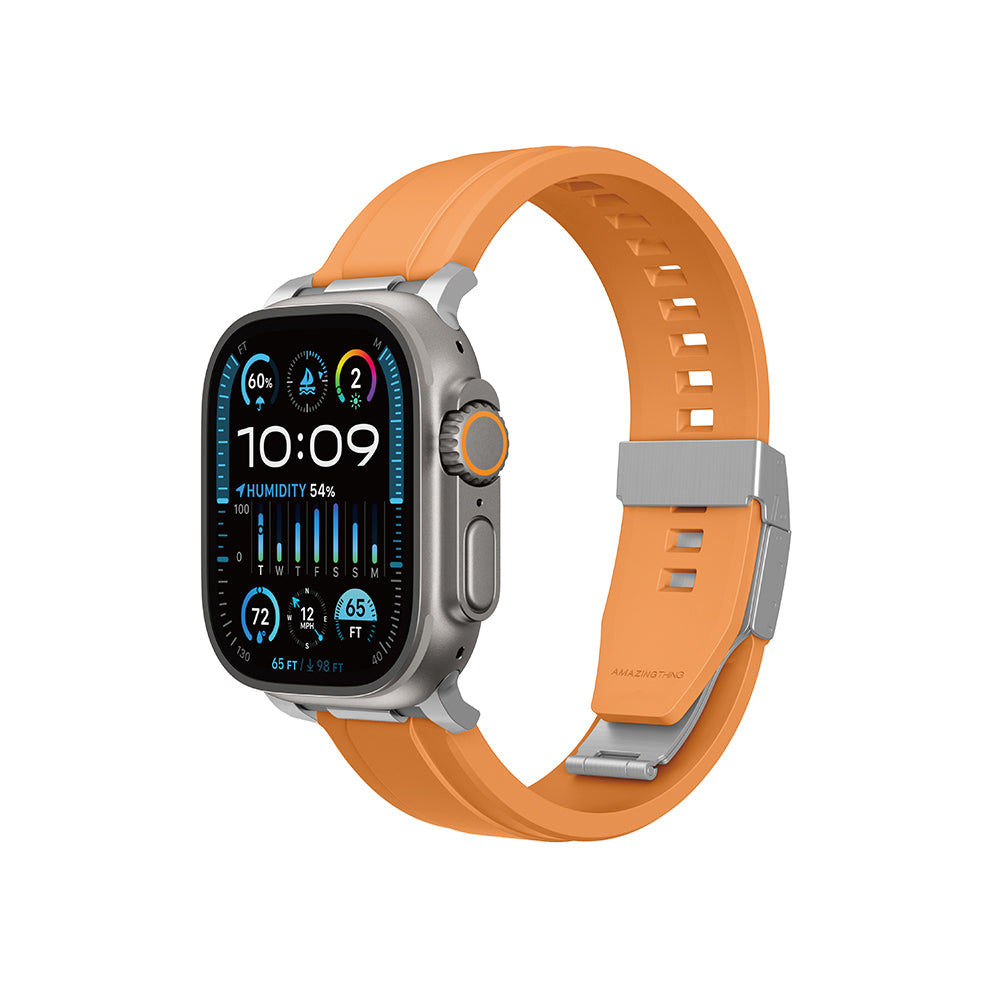 Apple Watch 44mm Amazingthing Titan Chrono Silikon Kordon