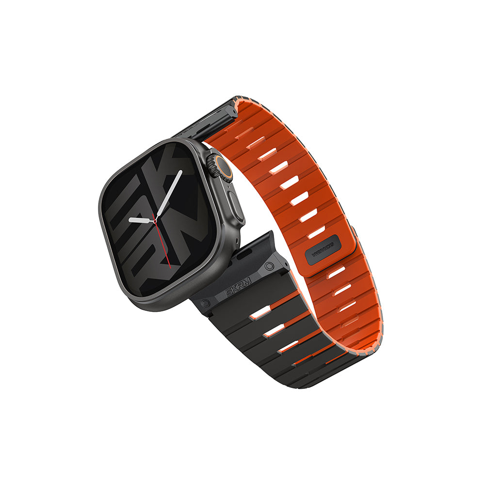Apple Watch 7 45mm Skinarma Gemini Serisi TPU Magnetik Silikon Kordon