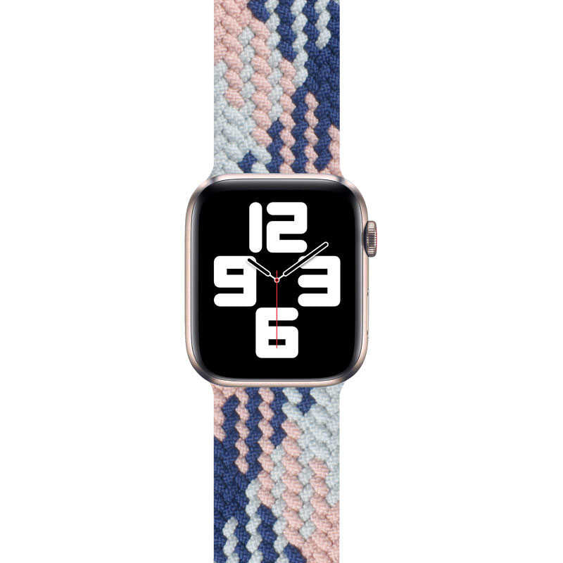 Apple Watch Ultra 49mm Kordon Wiwu Braided Solo Loop Contrast Color Large Strap Kayış NO1