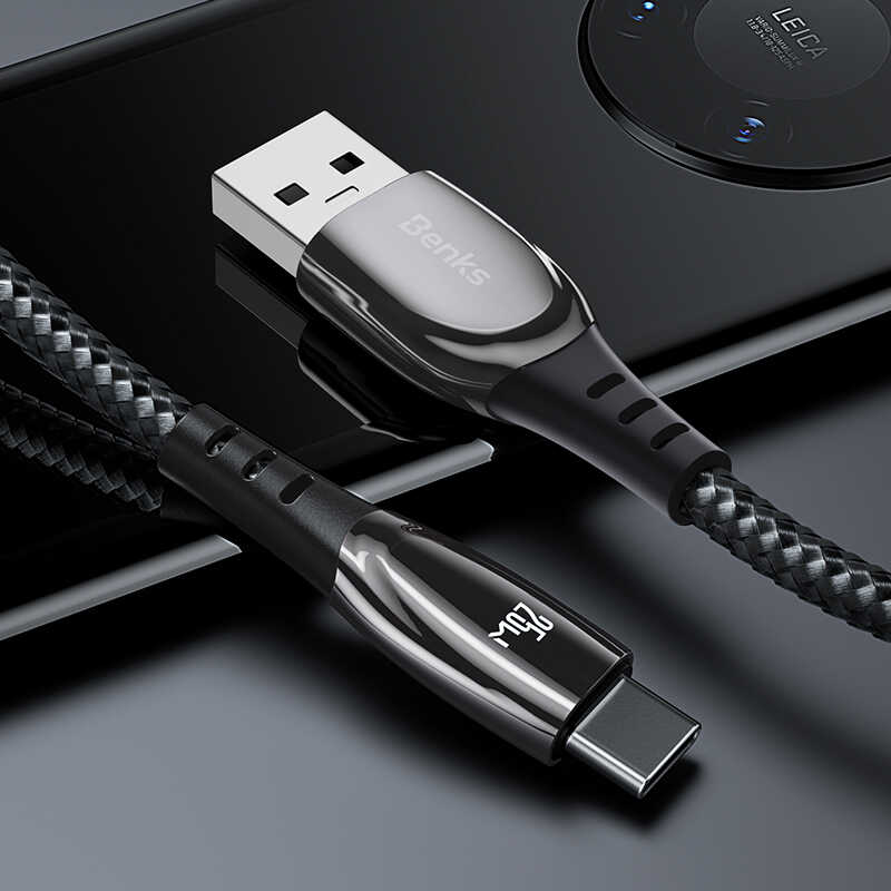 Benks D40 25W Type-C Usb Kablo 1.2M Siyah