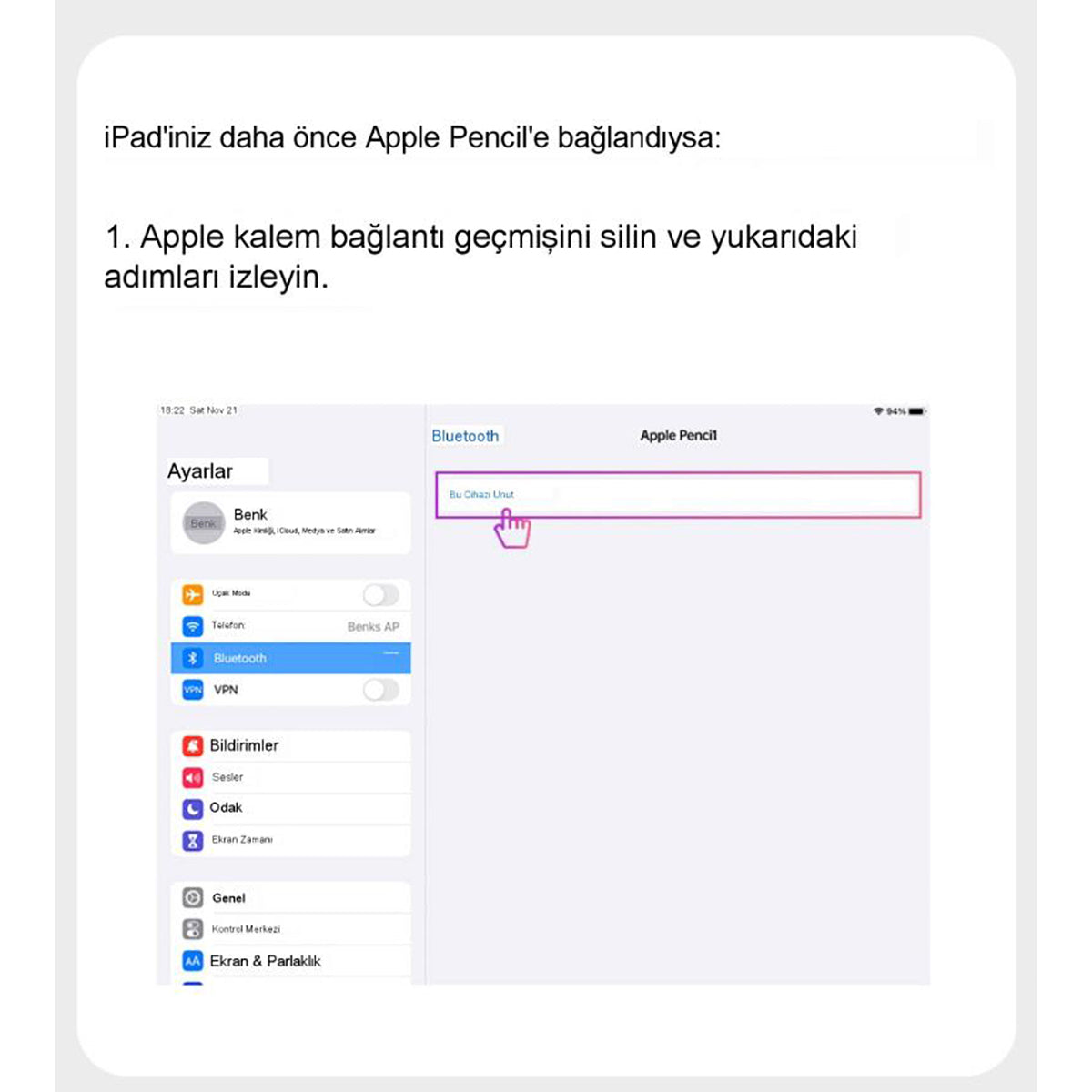 Benks Magnetik Wireless Şarj Özellikli Palm Rejection Kapasitif Dokunmatik Çizim Kalemi Beyaz