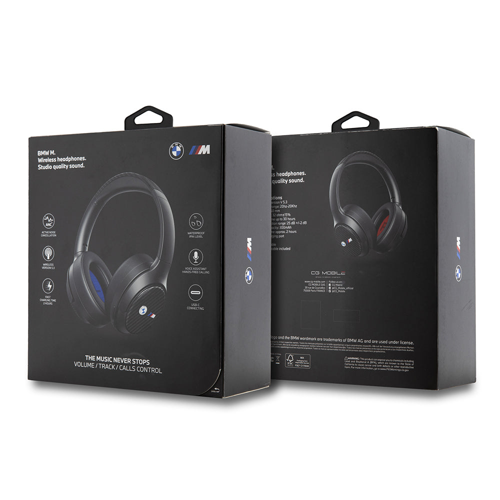 BMW Orjinal Lisanslı ANC/ENC Özellikli Kulak Üstü Bluetooth Kulaklık M Edition Karbon Dizayn v5.3 Siyah