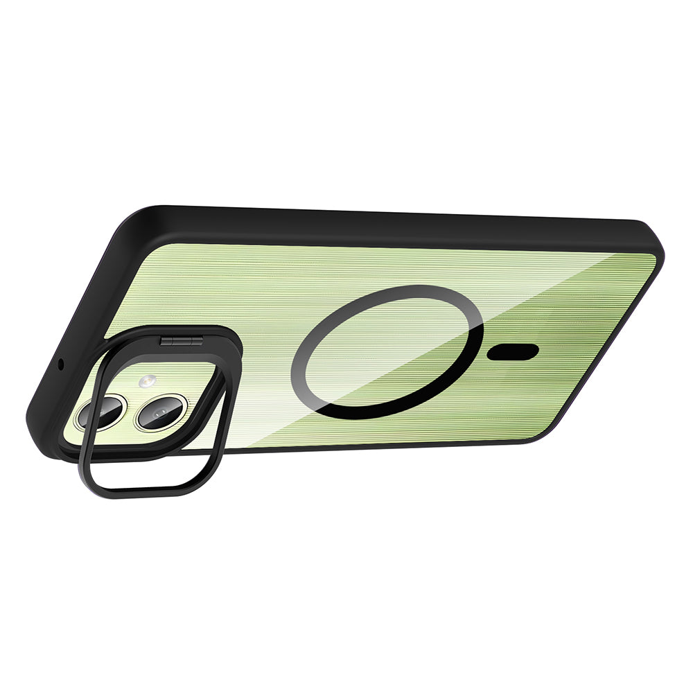 Galaxy A07 Kılıf Standlı ve Kamera Lens Hediyeli Zore Etro Kapak Gri