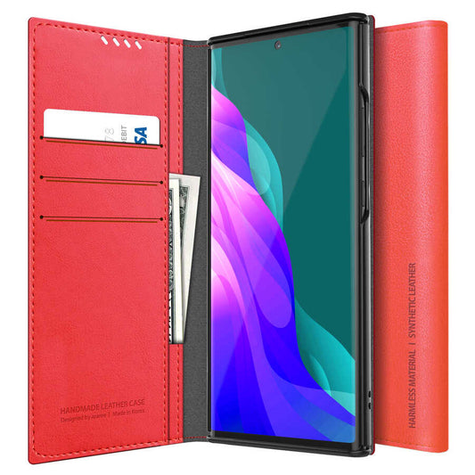 Galaxy Note 20 Kılıf Araree Mustang Diary Kılıf Mavi