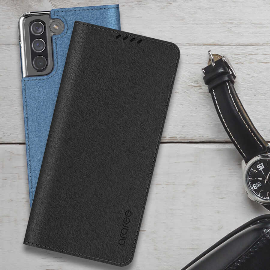 Galaxy S21 Plus Kılıf Araree Mustang Diary Kılıf Siyah