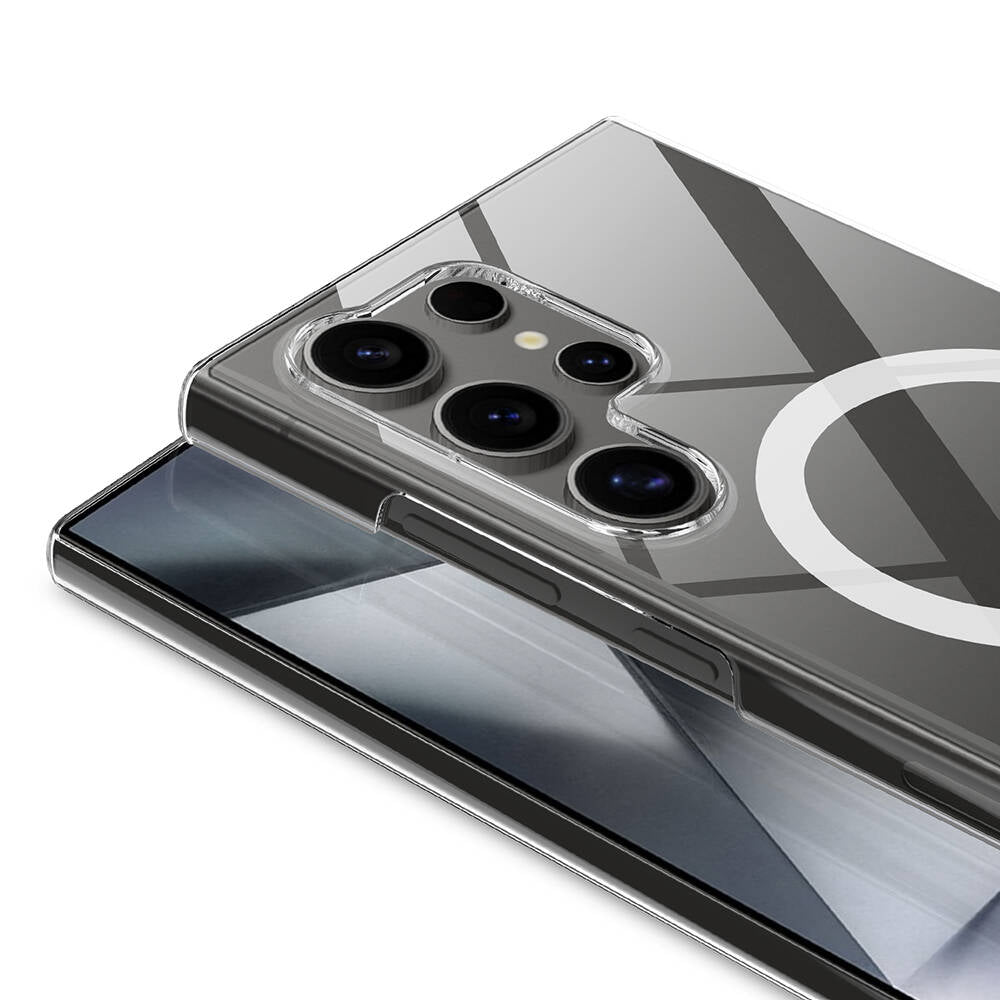 Galaxy S24 Ultra Kılıf Kamera Korumalı M-safe Sert PC Zore Porto Kapak Renksiz