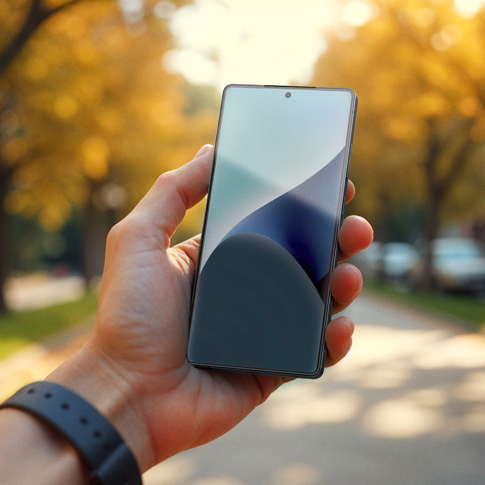 Galaxy S25 Amazingthing Radix Parmak İzi Bırakmayan Temperli Cam Ekran Koruyucu Siyah