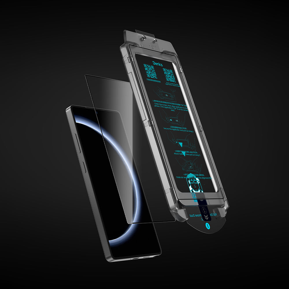 Galaxy S25 Ultra Benks Glass Warrior HD Cam Ekran Koruyucu + Kolay Uygulama Aparatlı Siyah