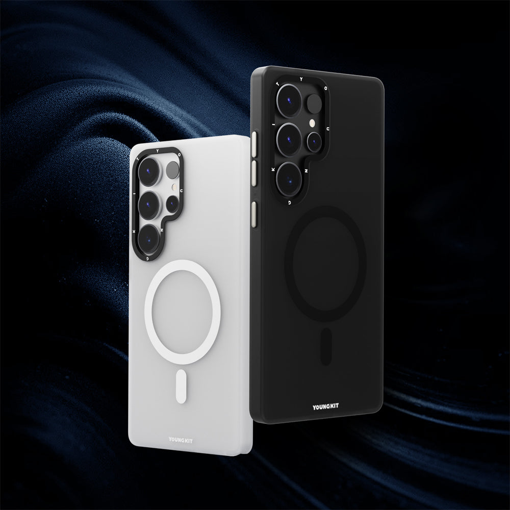 Galaxy S25 Ultra Kılıf M-safe Şarj Özellikli Youngkit Hidden Sand Serisi Kapak Siyah