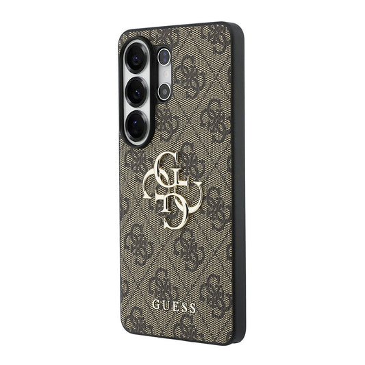 Galaxy S26 Ultra Kılıf Guess Orjinal Lisanslı PU Deri Büyük Metal Logo Dizaynlı Kapak