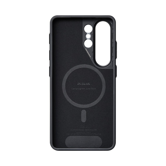 Galaxy S26 Ultra Kılıf M-safe Şarj Özellikli 600D Aramid Karbon Fiber Pitaka Cairn Serisi Black-Grey Twill Kapak
