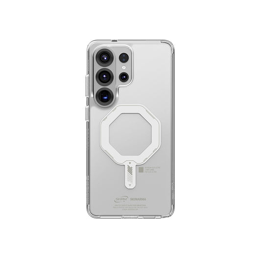 Galaxy S26 Ultra Kılıf M-safe Şarj Özellikli Şeffaf Airbag Tasarımlı Skinarma Saido Mag-Charge Nightglow Kapak