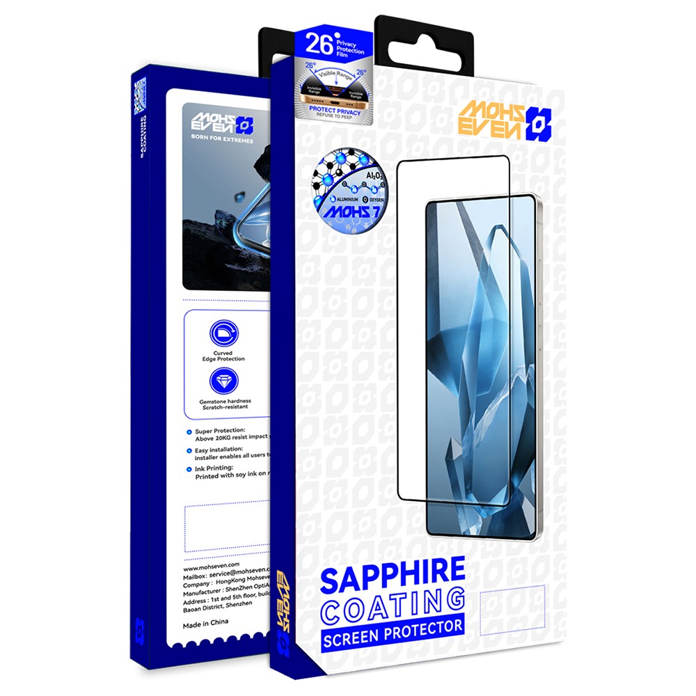 Galaxy S26 Ultra Mohseven Safir Coating Privacy Temperli Cam Ekran Koruyucu